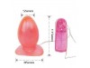 Анальная пробка на присоске с вибрацией розовая Super Butt Plug